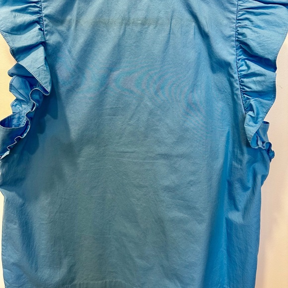 Lilly Pulitzer Sky Blue Ruffle Blouse - Picture 4 of 4
